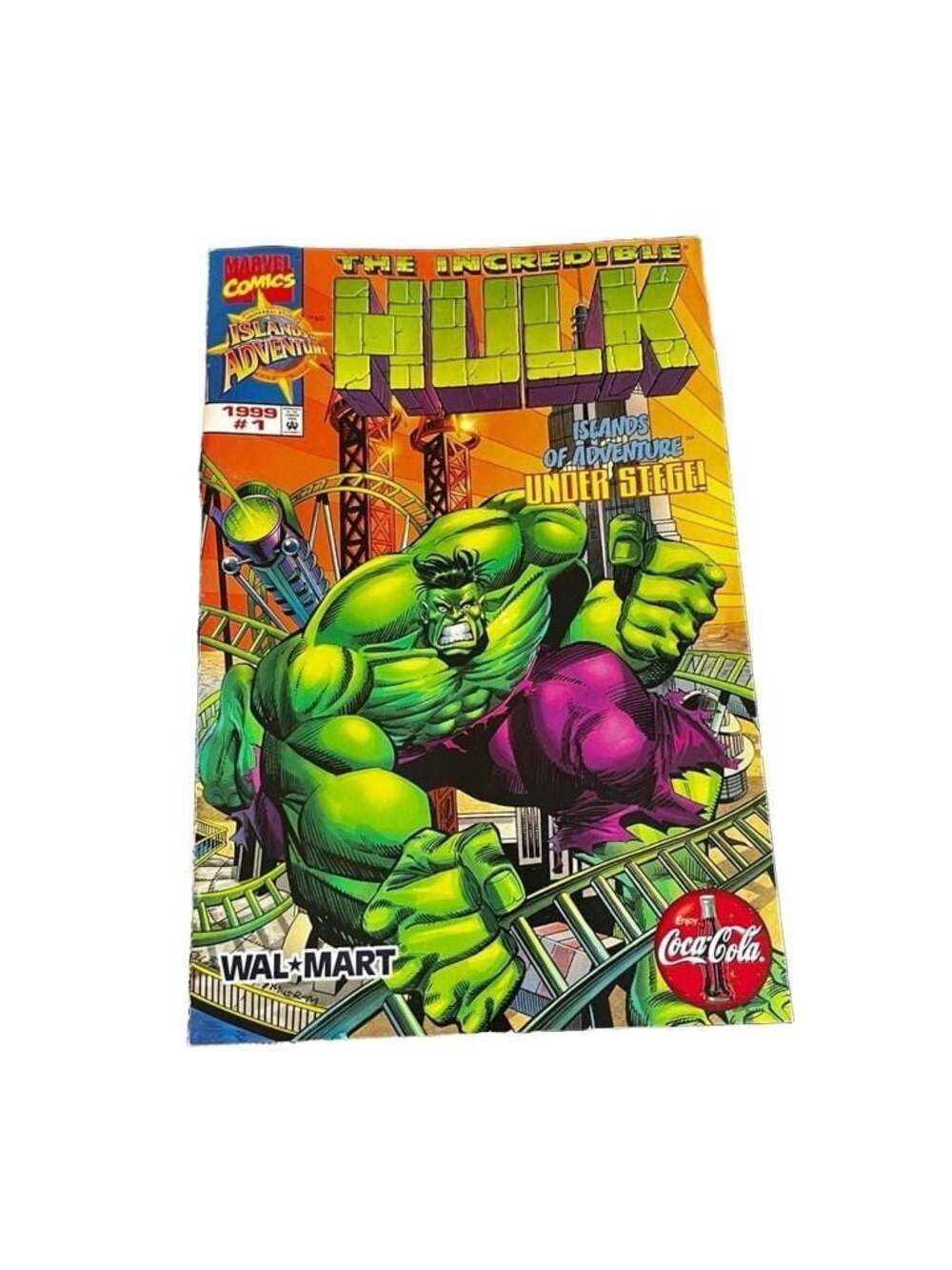 English Marvel Comics The Incredible Hulk Islands of Adventure Under Siege 1999